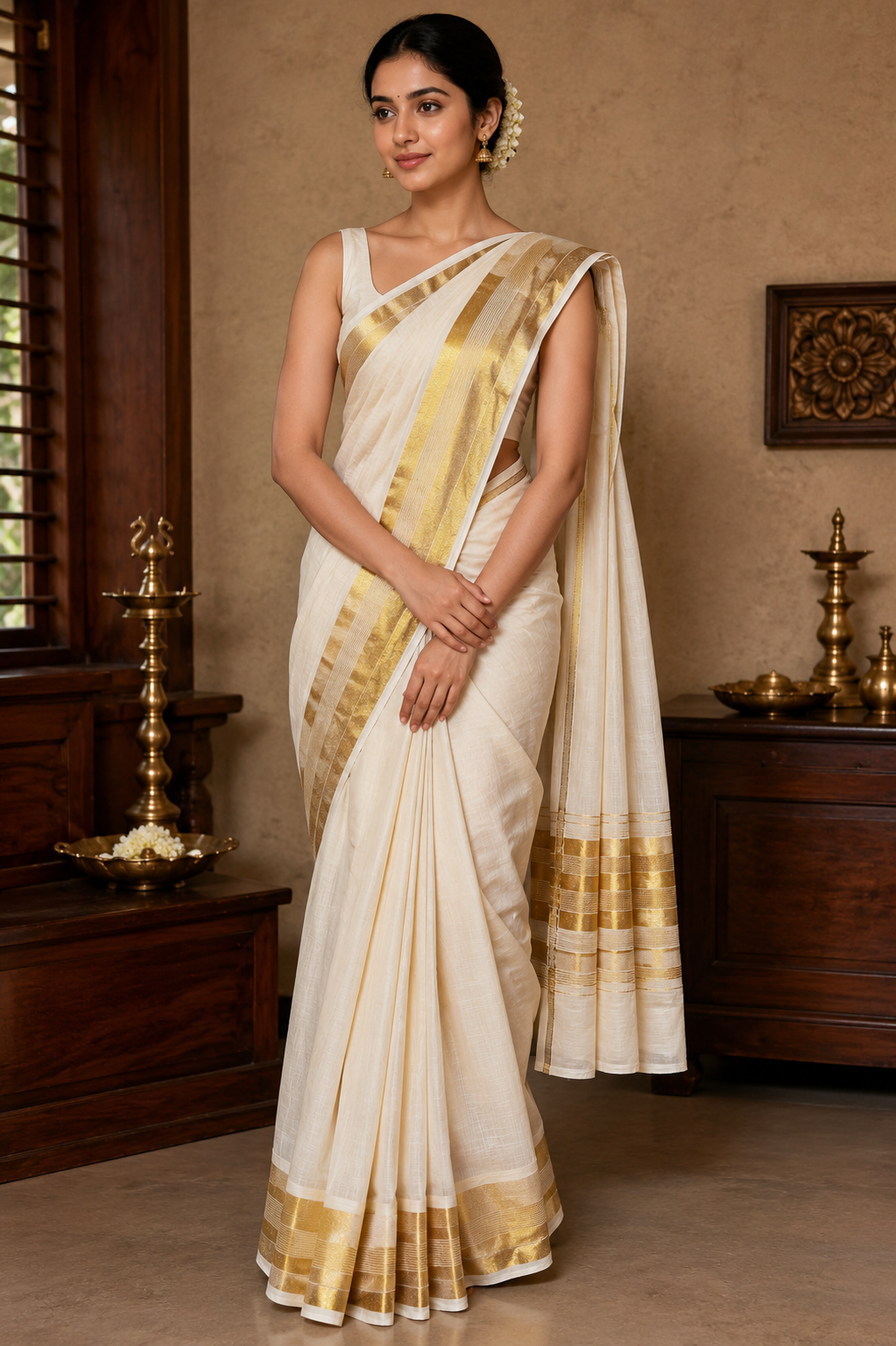 Cotton set saree